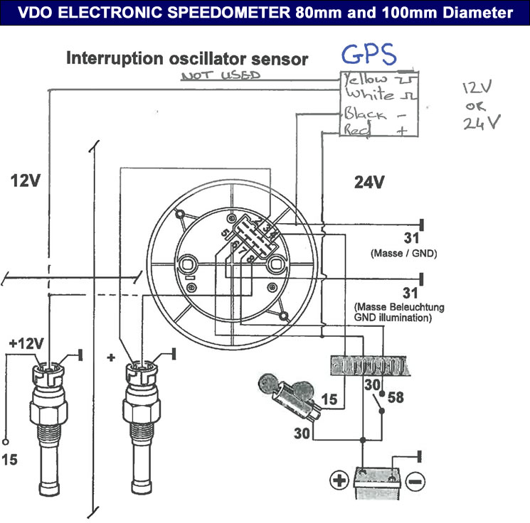 Tas Automotive Auto Electrical S, Vdo Marine Tachometer Wiring Diagram