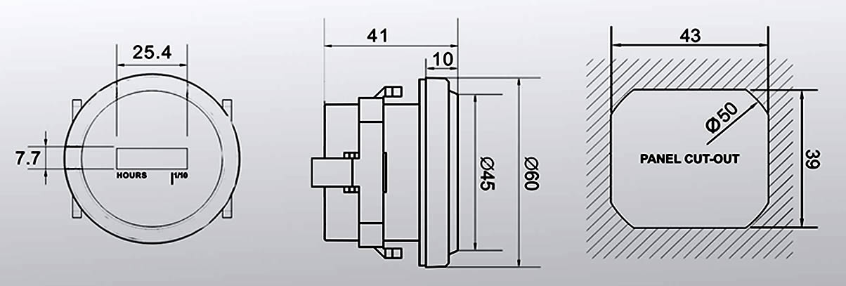 digital vibration hour meter diagram